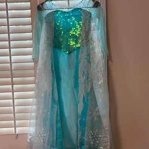 Elsa Frozen Girls Prestige Costume (Chasing Fireflies Disney)